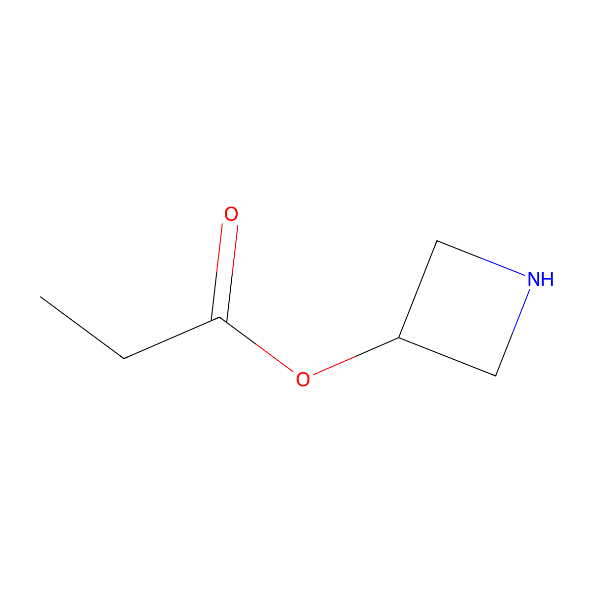3-Azetidinyl propionate molecular structure, CAS 1220037-80-8