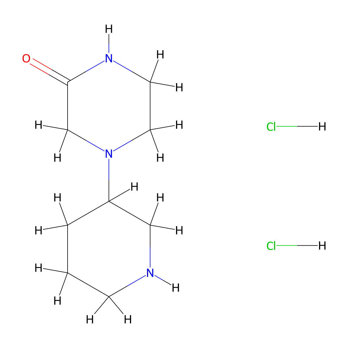 4-(Piperidin-3-yl)piperazin-2-one dihydrochloride molecular structure, CAS 1220037-88-6