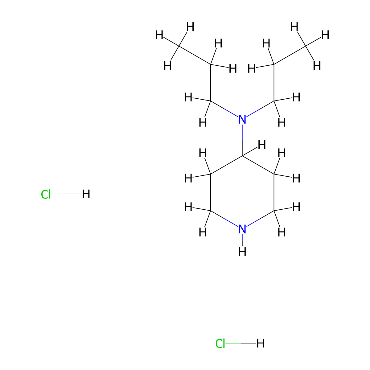N,N-Dipropyl-4-piperidinamine dihydrochloride molecular structure, CAS 1220037-98-8