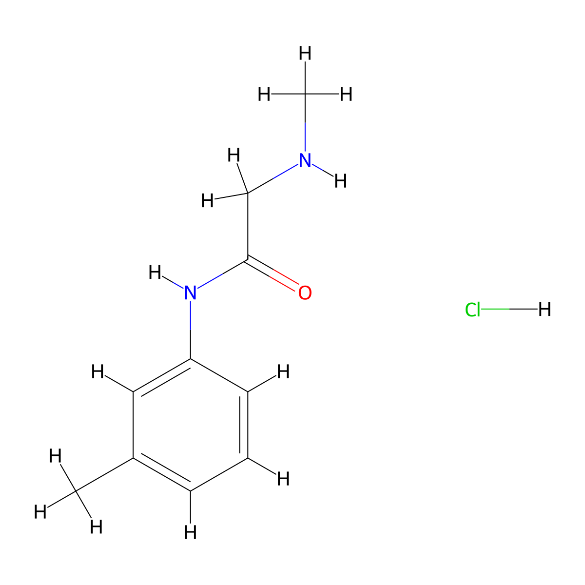 2-(Methylamino)-N-(3-methylphenyl)acetamide hydrochloride molecular structure, CAS 1220038-37-8