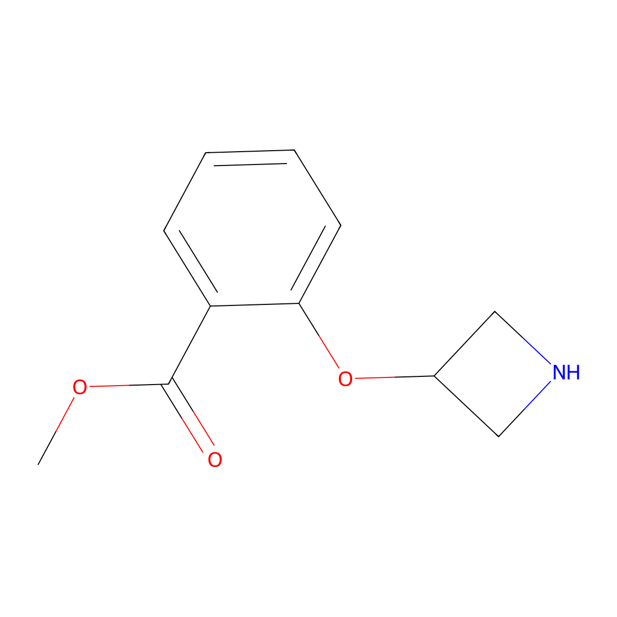 Methyl 2-(azetidin-3-yloxy)benzoate molecular structure, CAS 1220038-61-8
