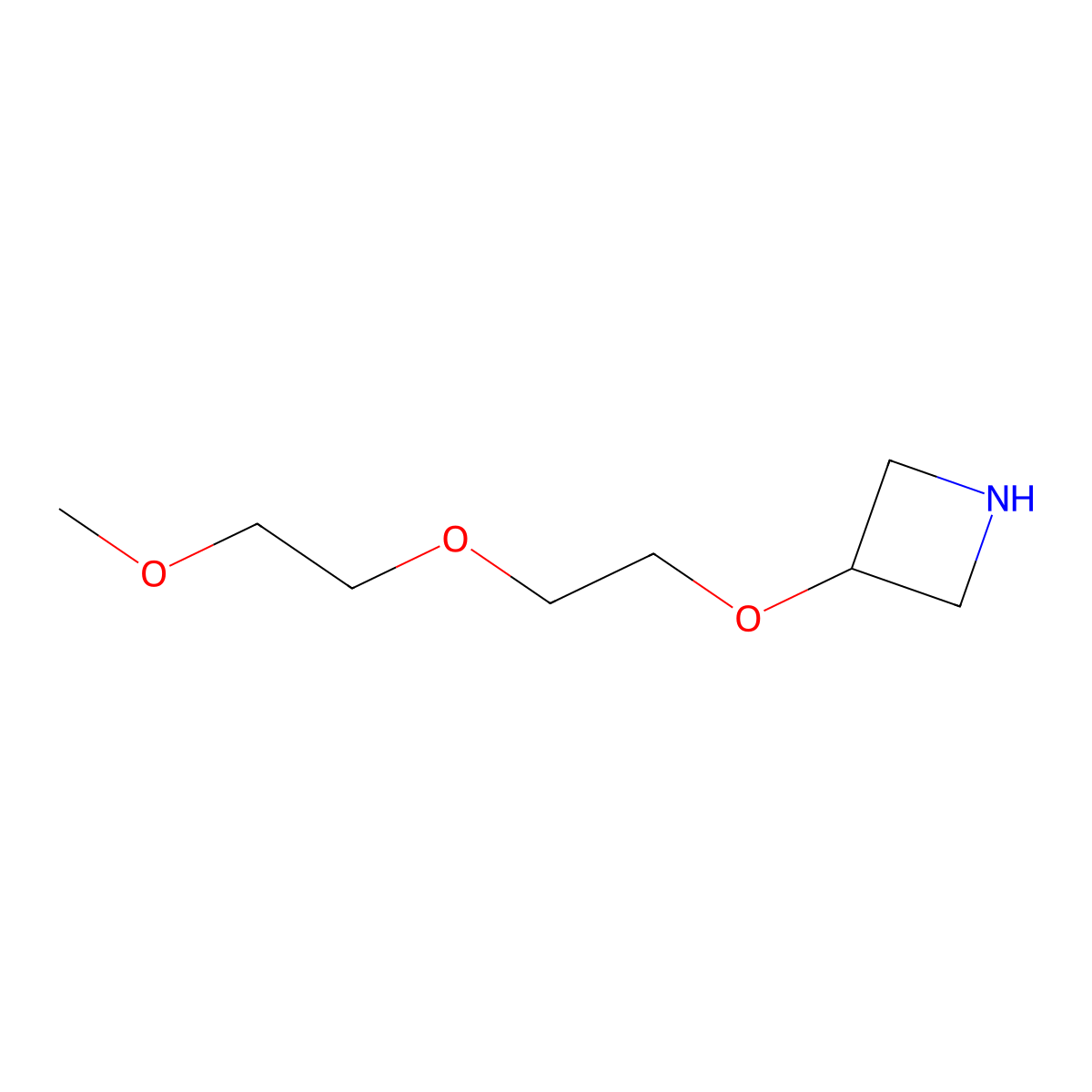 3-(2-(2-Methoxyethoxy)ethoxy)azetidine molecular structure, CAS 1220038-71-0