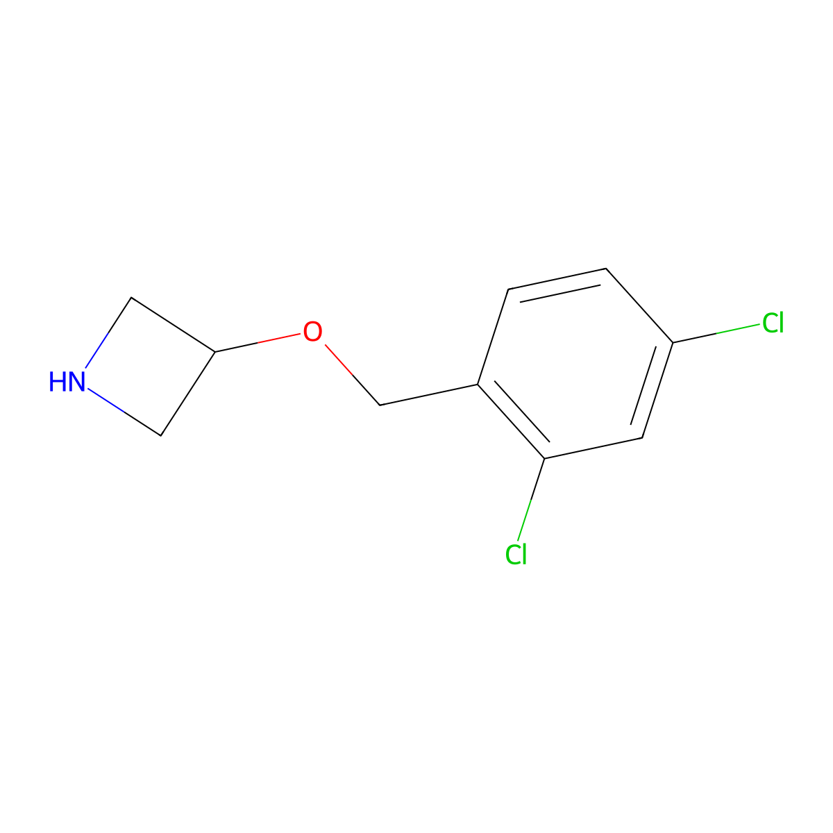 3-[(2,4-Dichlorobenzyl)oxy]azetidine molecular structure, CAS 1220038-75-4