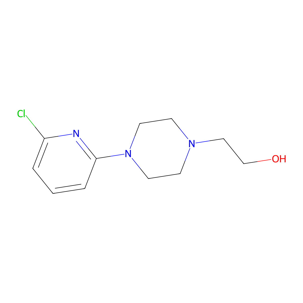 2-(4-(6-Chloropyridin-2-yl)piperazin-1-yl)ethanol molecular structure, CAS 1220038-84-5