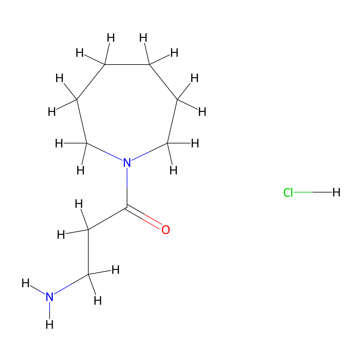 3-Amino-1-(1-azepanyl)-1-propanone hydrochloride molecular structure, CAS 1220039-01-9