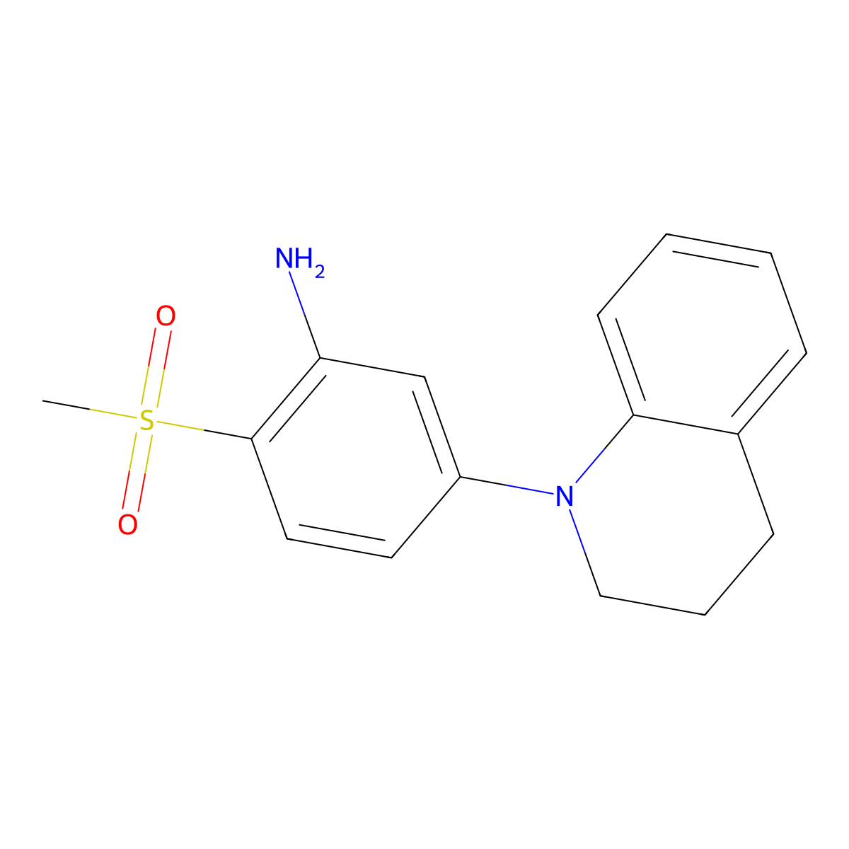 5-[3,4-Dihydro-1(2H)-quinolinyl]-2-(methylsulfonyl)aniline molecular structure, CAS 1220039-20-2