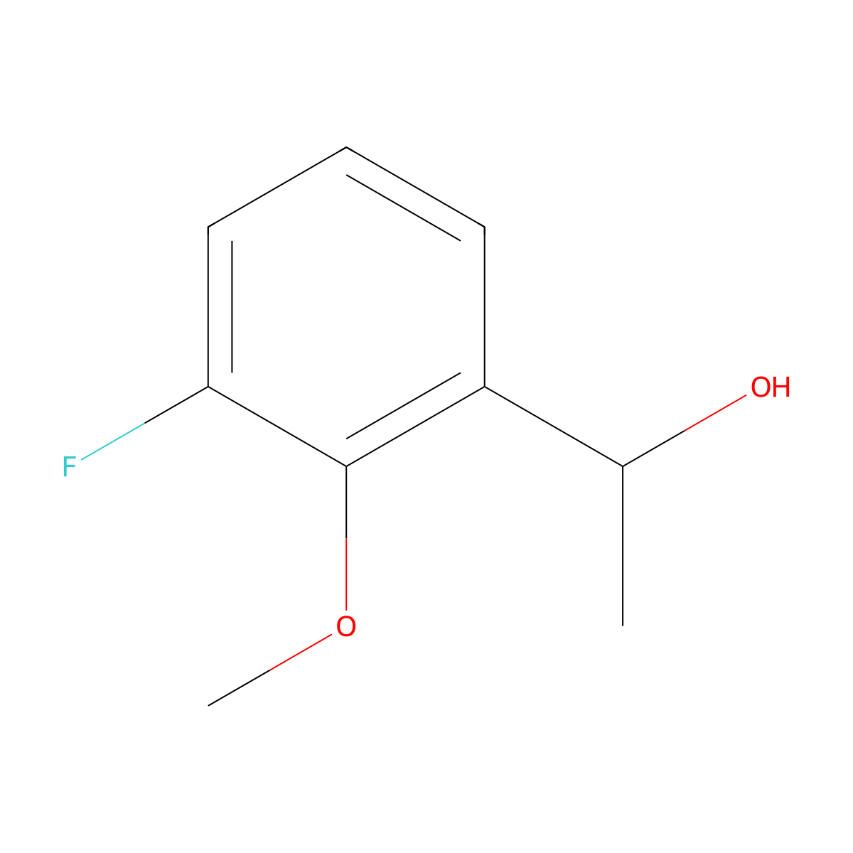 1-(3-Fluoro-2-methoxyphenyl)ethanol molecular structure, CAS 1220039-38-2