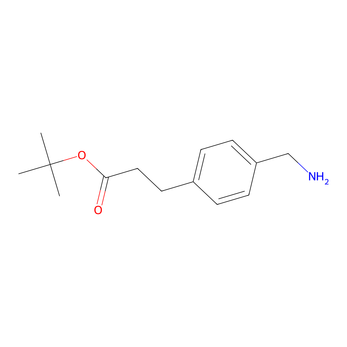 3-(4-Aminomethyl-phenyl)-propionic acid tert-butyl ester molecular structure, CAS 1220039-39-3