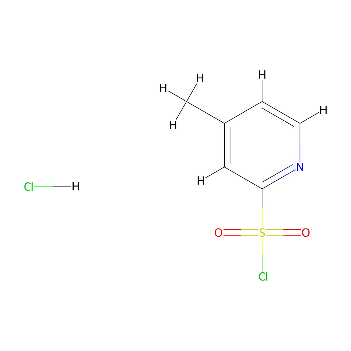 4-Methyl-pyridine-2-sulfonyl chloride hydrochloride molecular structure, CAS 1220039-42-8
