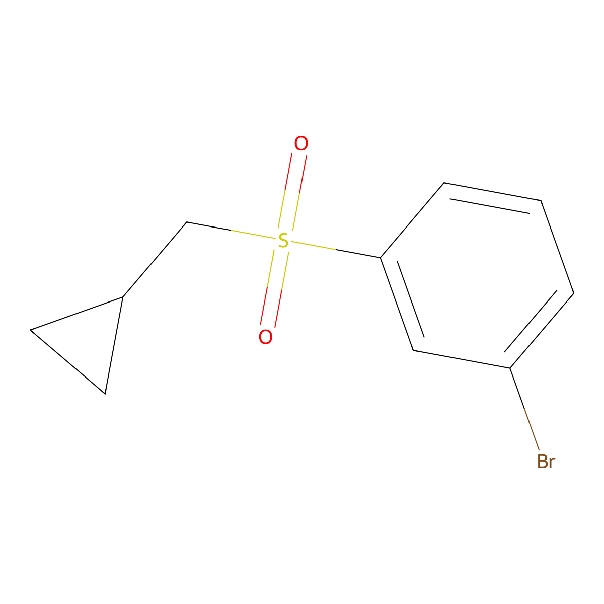 1-Bromo-3-cyclopropylmethanesulfonyl-benzene molecular structure, CAS 1220039-45-1