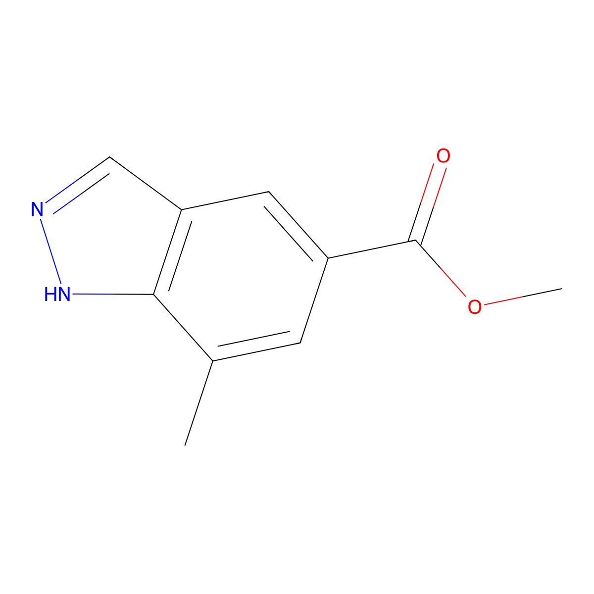 methyl 7-methyl-1H-indazole-5-carboxylate molecular structure, CAS 1220039-49-5