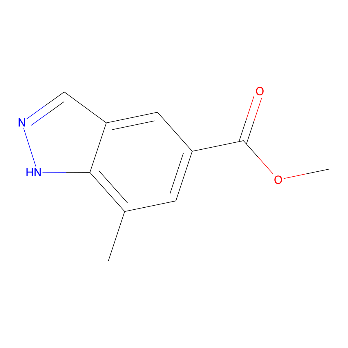 methyl 7-methyl-1H-indazole-5-carboxylate molecular structure, CAS 1220039-49-5