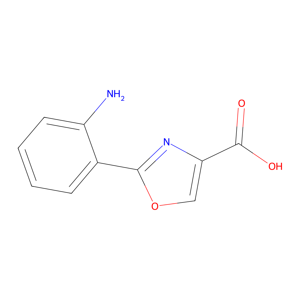 2-(2-Amino-phenyl)-oxazole-4-carboxylic acid molecular structure, CAS 1220039-54-2