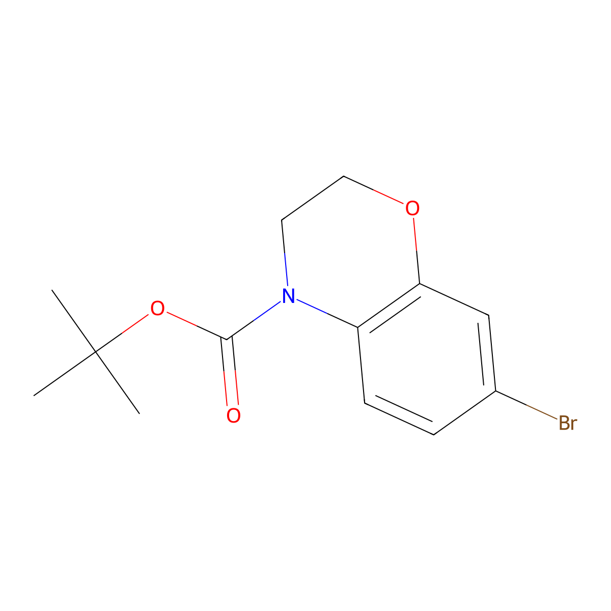 tert-Butyl 7-bromo-2H-benzo[b][1,4]oxazine-4(3H)-carboxylate molecular structure, CAS 1220039-59-7