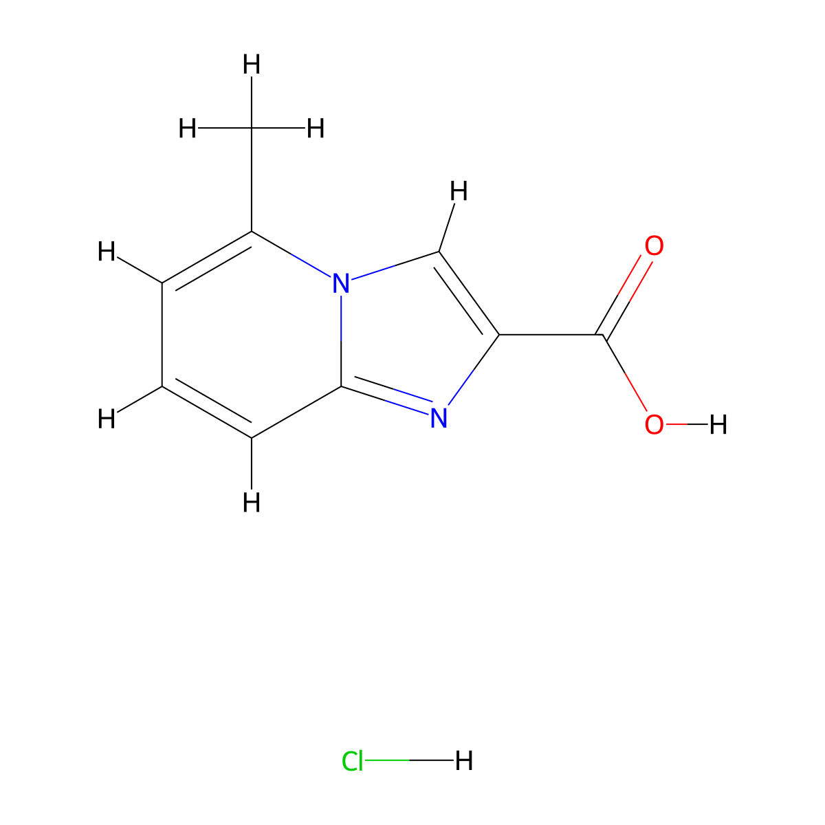 5-Methyl-imidazo[1,2-a]pyridine-2-carboxylic acid hydrochloride molecular structure, CAS 1220039-61-1