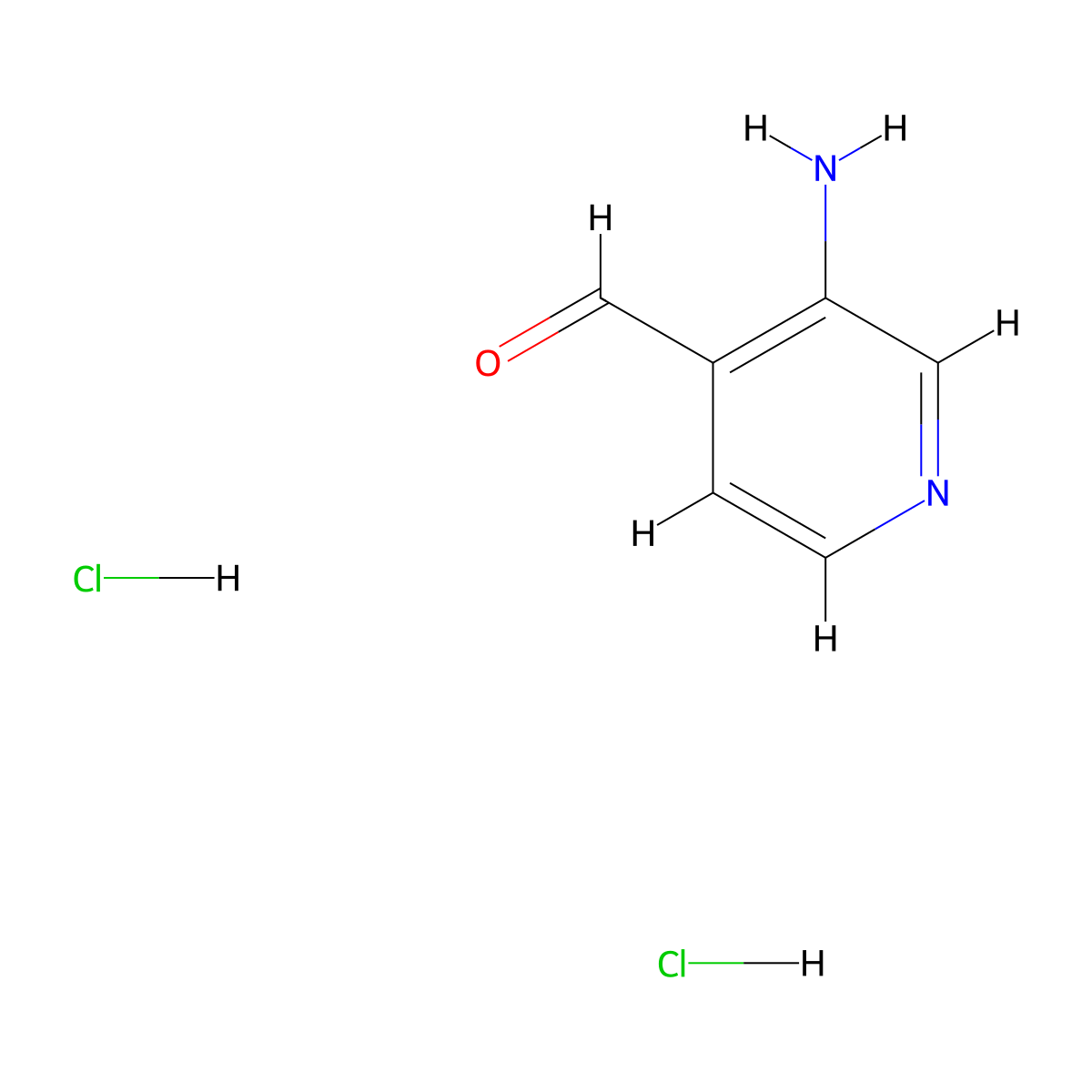 3-Aminoisonicotinaldehyde dihydrochloride molecular structure, CAS 1220039-62-2