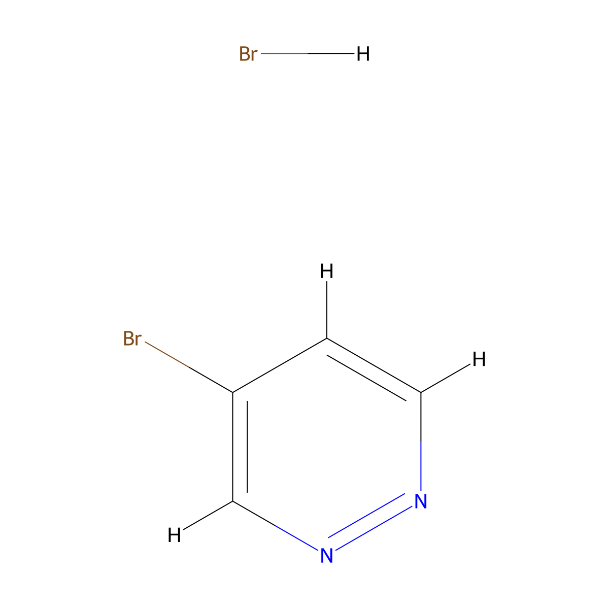 4-Bromopyridazine hydrobromide molecular structure, CAS 1220039-64-4