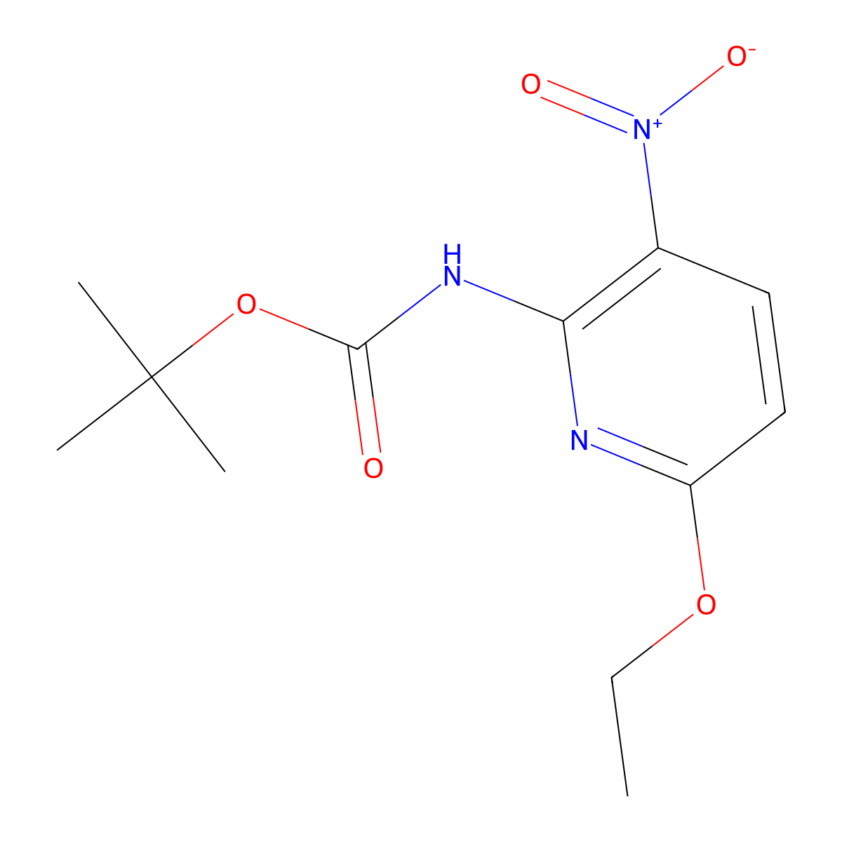 (6-Ethoxy-3-nitro-pyridin-2-yl)-carbamic acid tert-butyl ester molecular structure, CAS 1220039-67-7