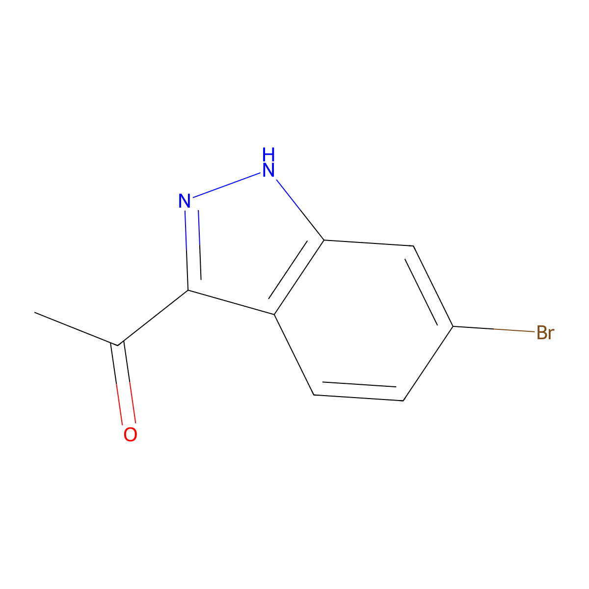 1-(6-bromo-1H-indazol-3-yl)ethanone molecular structure, CAS 1220039-77-9