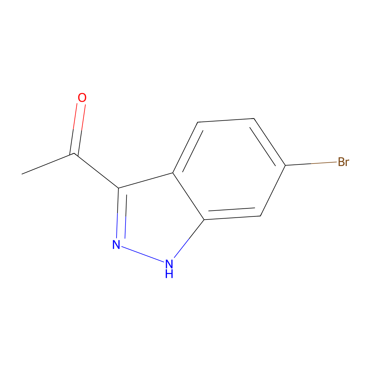 1-(6-bromo-1H-indazol-3-yl)ethanone molecular structure, CAS 1220039-77-9