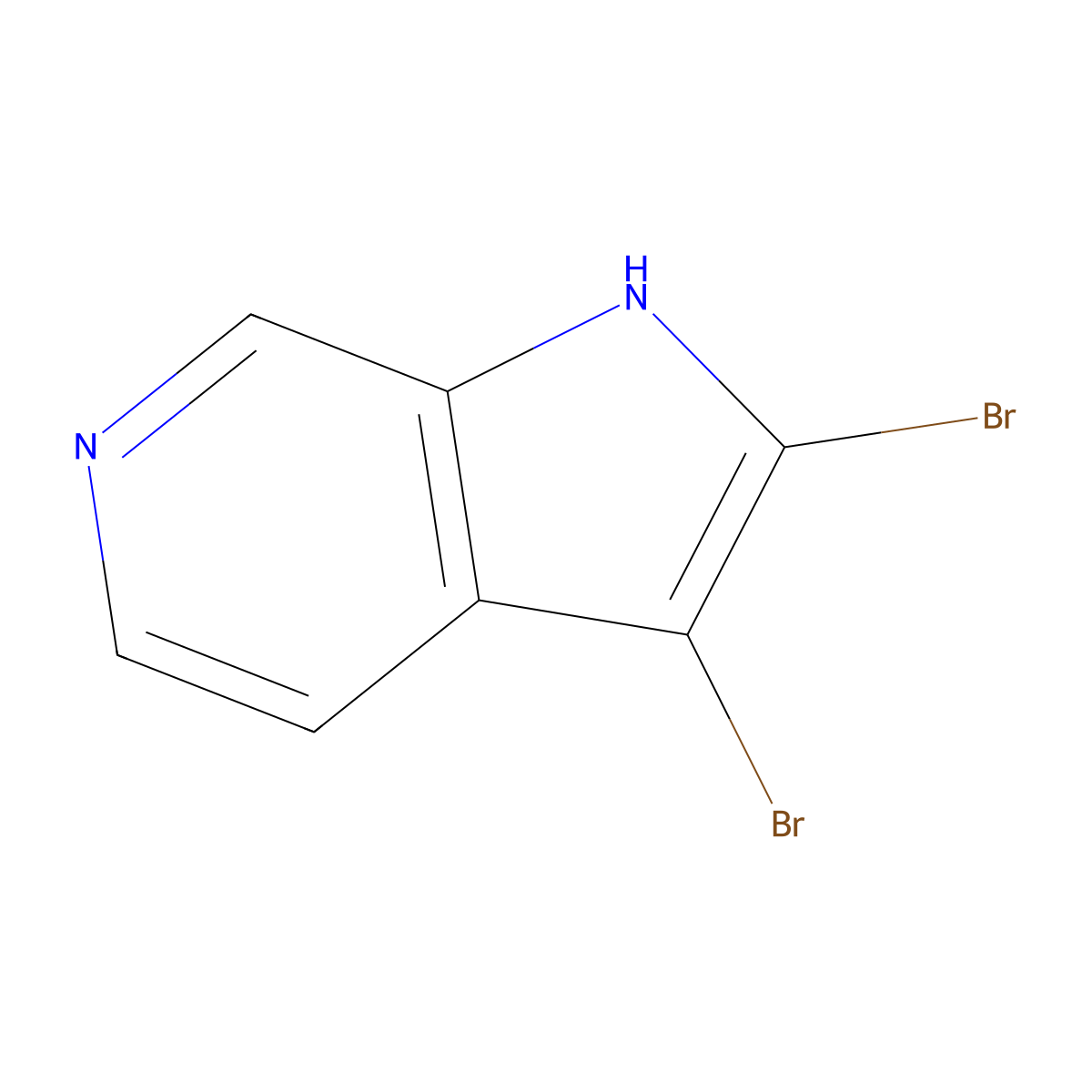 2,3-dibromo-1H-pyrrolo[2,3-c]pyridine molecular structure, CAS 1220039-83-7