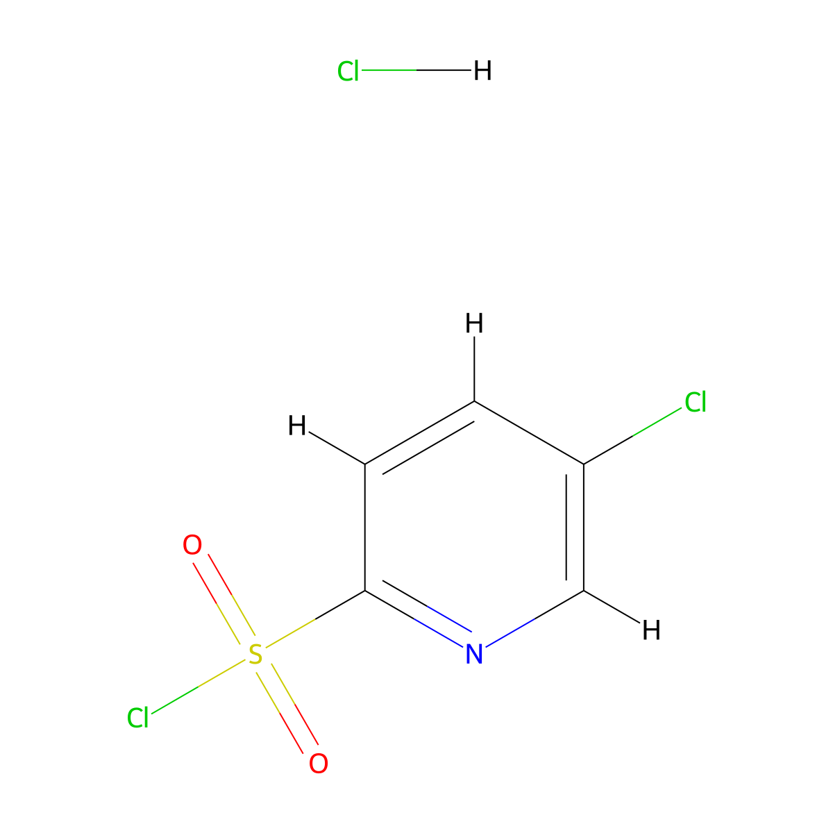 5-Chloropyridine-2-sulfonyl chloride hydrochloride molecular structure, CAS 1220039-85-9