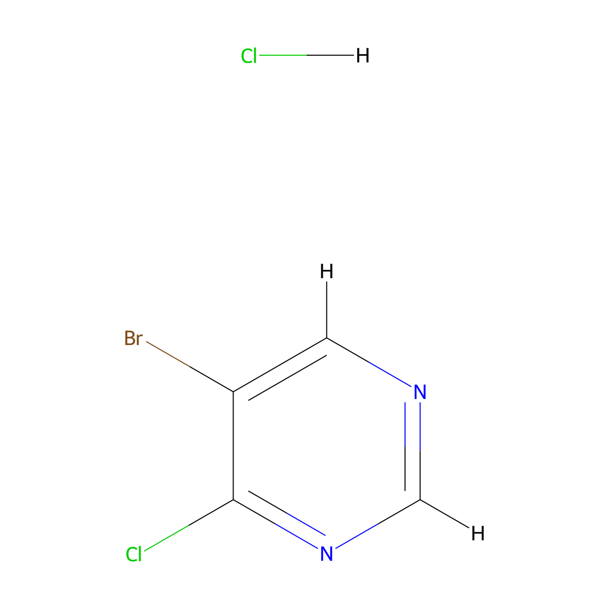 5-Bromo-4-chloropyrimidine hydrochloride molecular structure, CAS 1220039-87-1