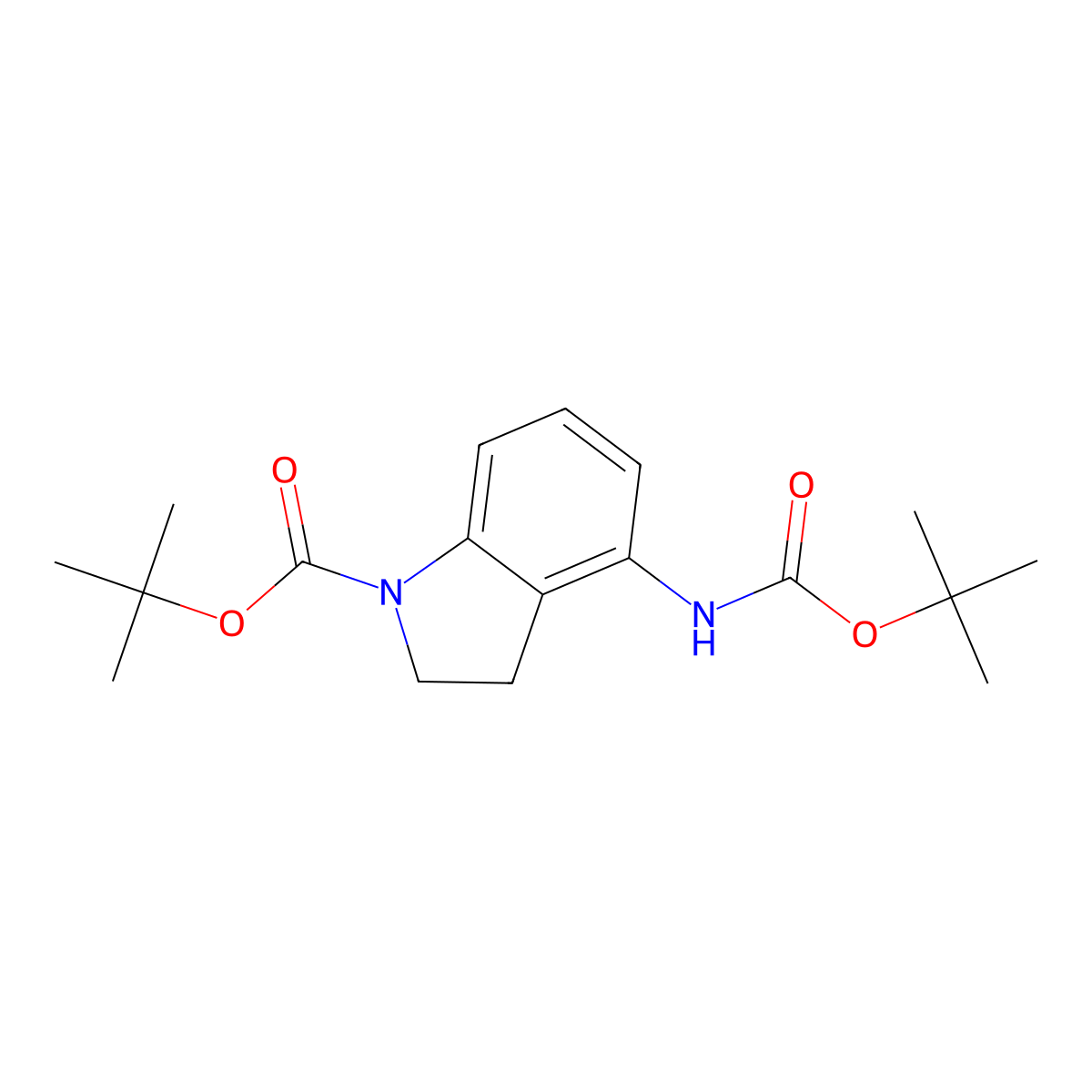 1-Boc-4-Bocamino-indoline molecular structure, CAS 1220039-93-9
