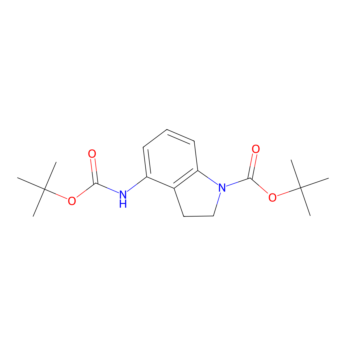 1-Boc-4-Bocamino-indoline molecular structure, CAS 1220039-93-9