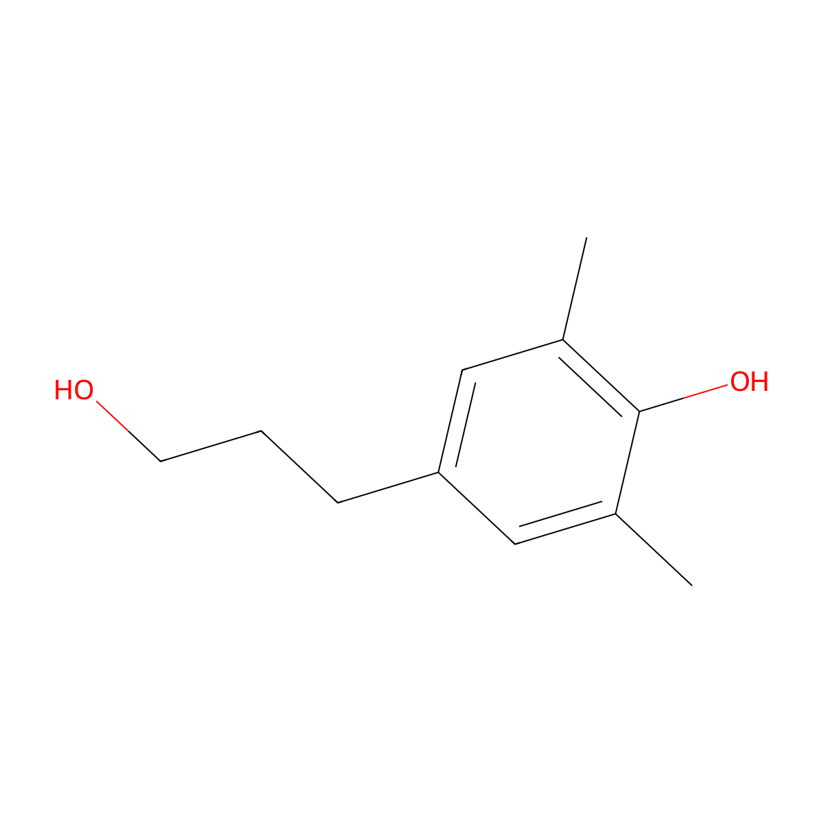 4-(3-Hydroxypropyl)-2,6-dimethylphenol molecular structure, CAS 122004-95-9