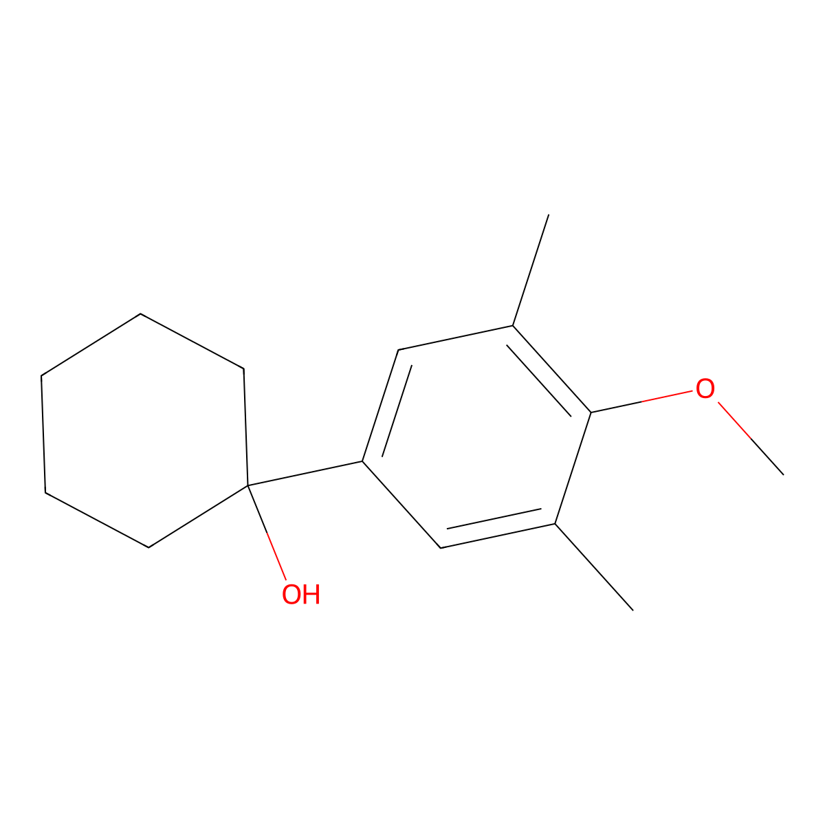 1-(4-Methoxy-3,5-dimethylphenyl)cyclohexanol molecular structure, CAS 122004-98-2