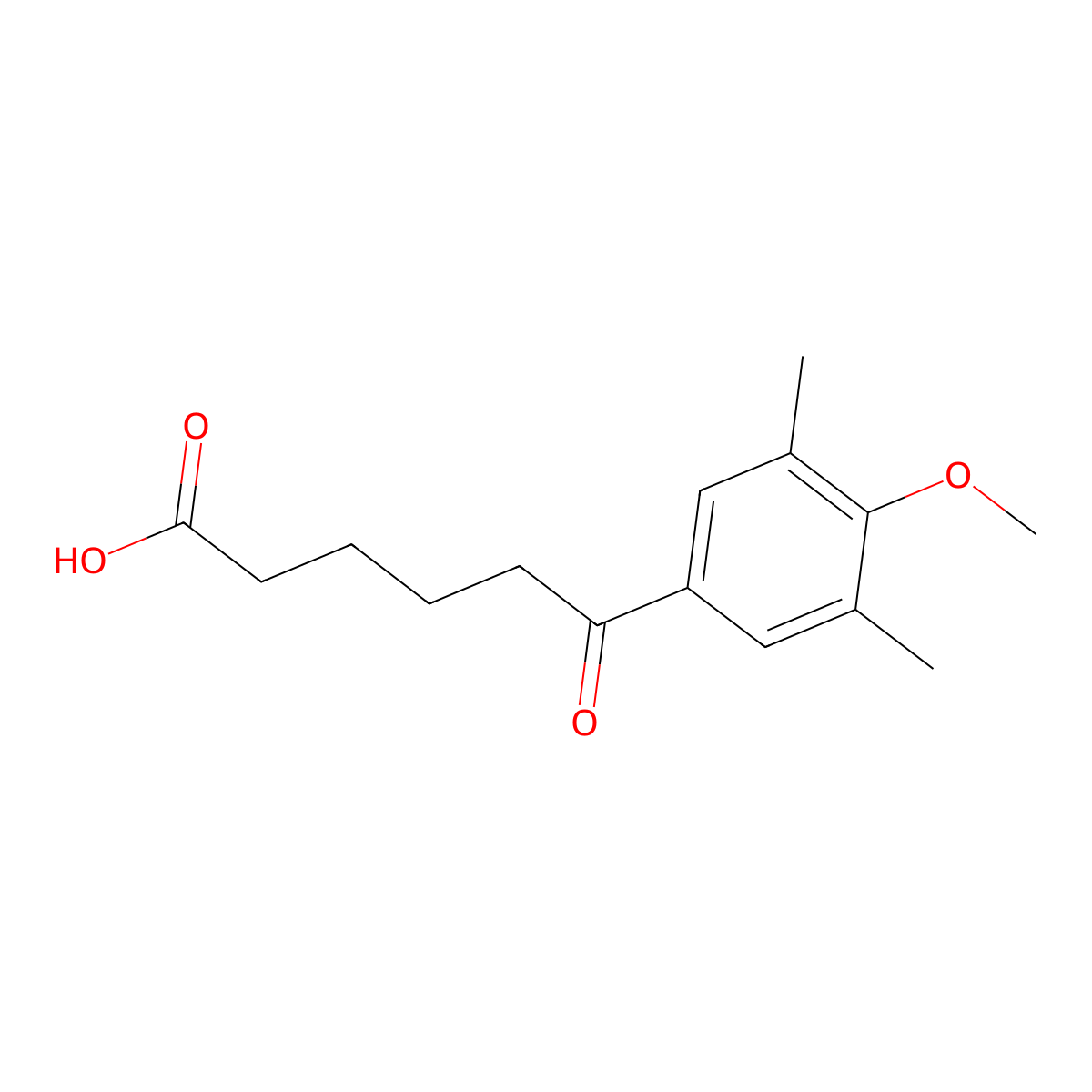 6-(3,5-Dimethyl-4-methoxyphenyl)-6-oxohexanoic acid molecular structure, CAS 122004-99-3
