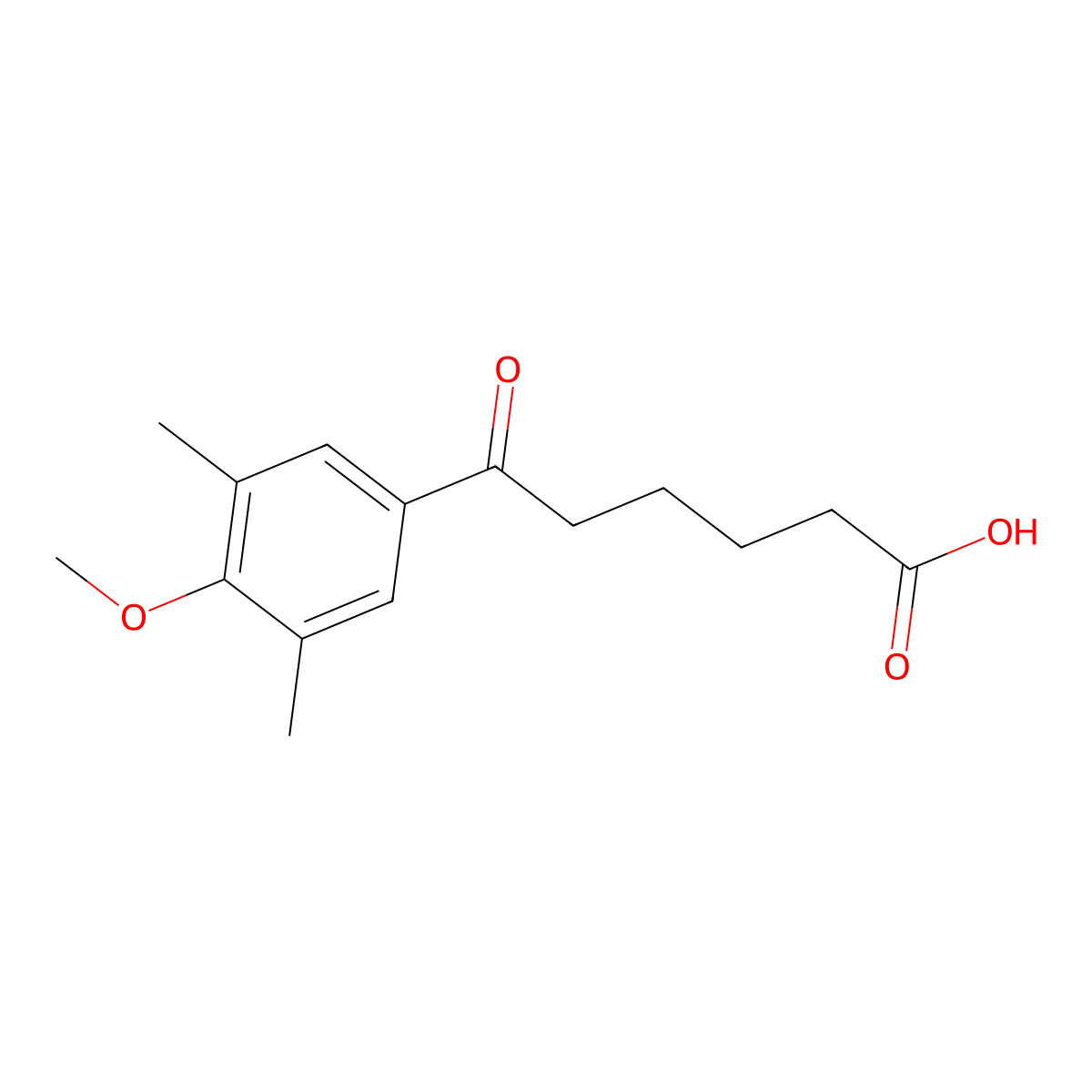 6-(3,5-Dimethyl-4-methoxyphenyl)-6-oxohexanoic acid molecular structure, CAS 122004-99-3
