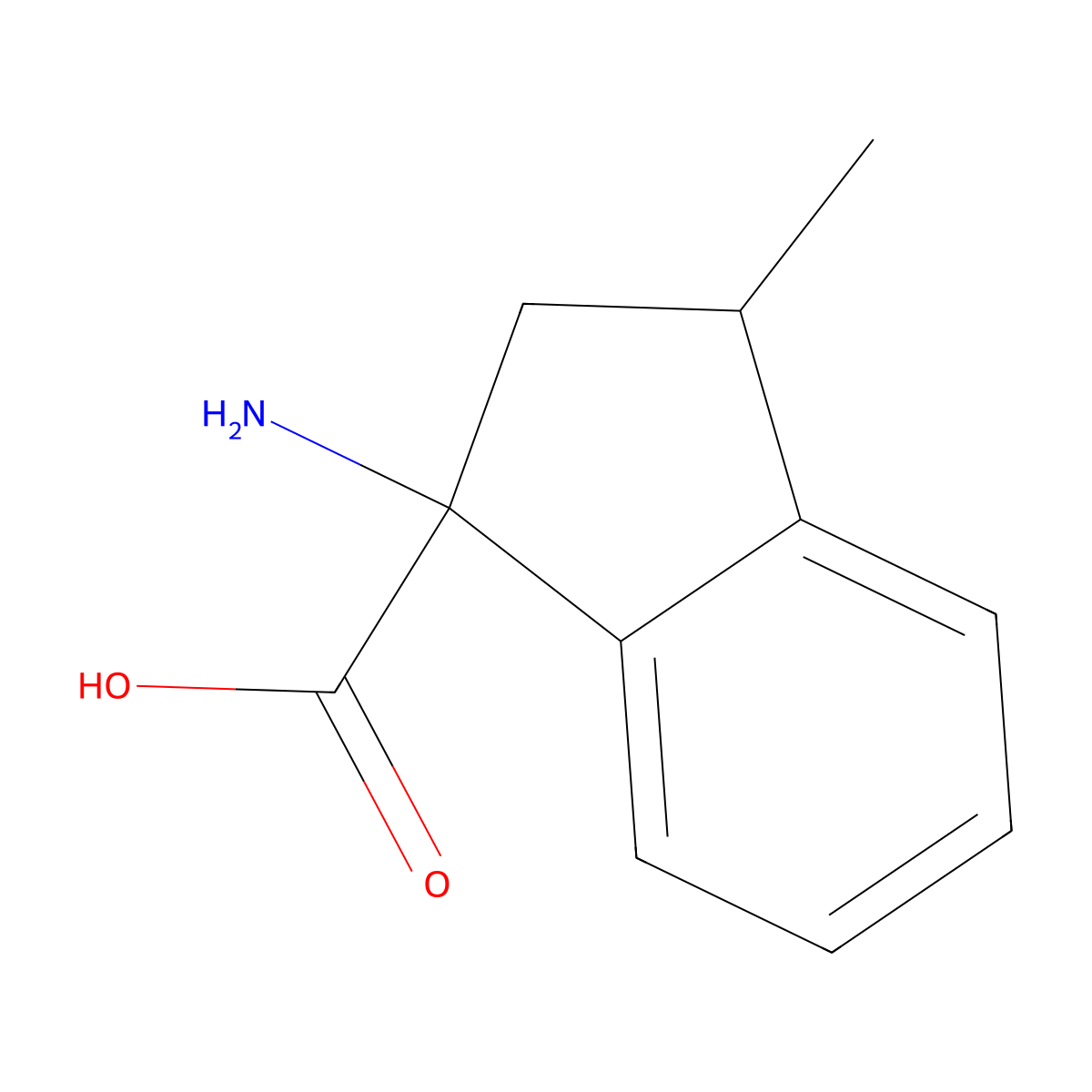 1-Amino-3-methyl-indan-1-carboxylic acid molecular structure, CAS 1220040-02-7