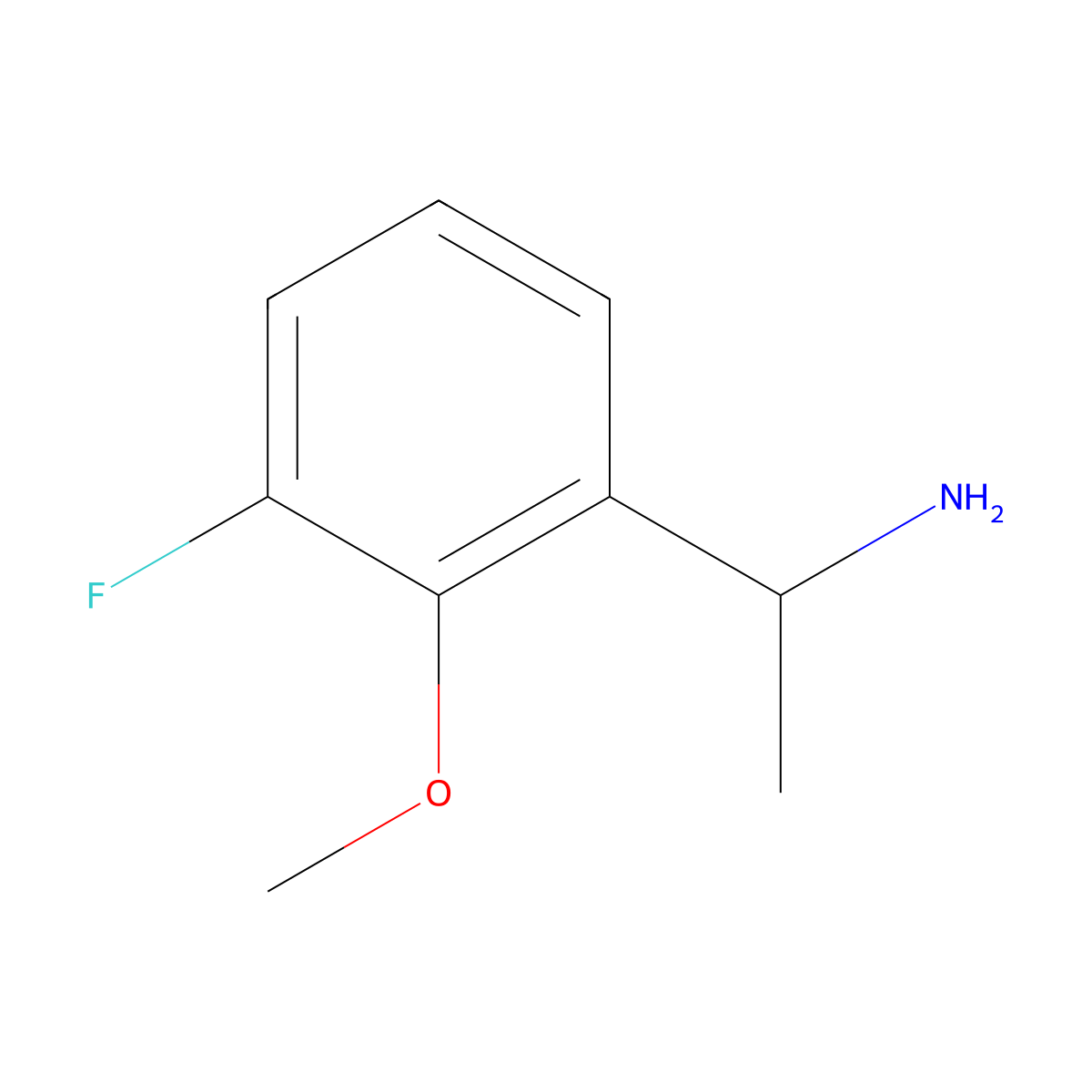 1-(3-Fluoro-2-methoxy-phenyl)-ethylamine molecular structure, CAS 1220040-08-3