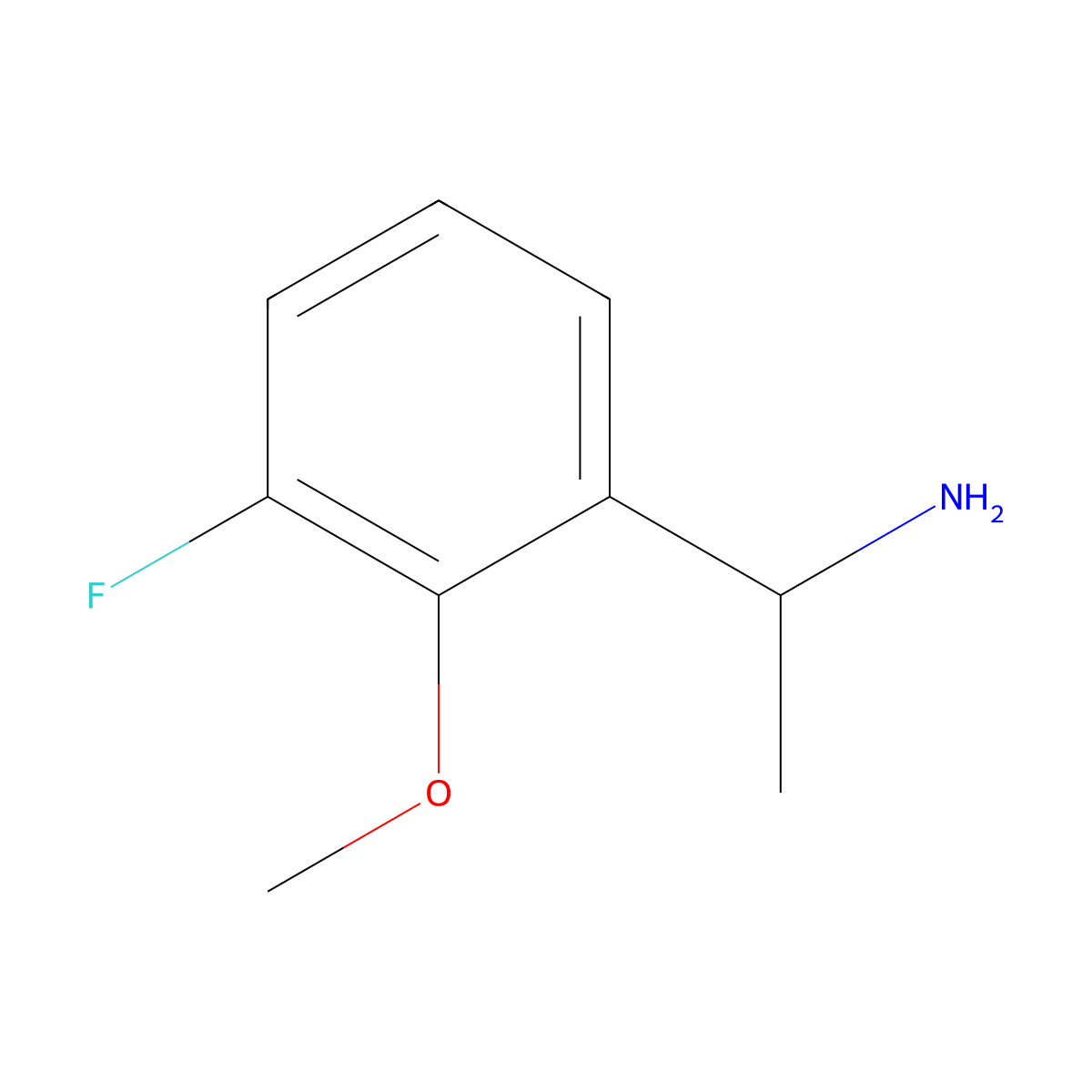 1-(3-Fluoro-2-methoxy-phenyl)-ethylamine molecular structure, CAS 1220040-08-3