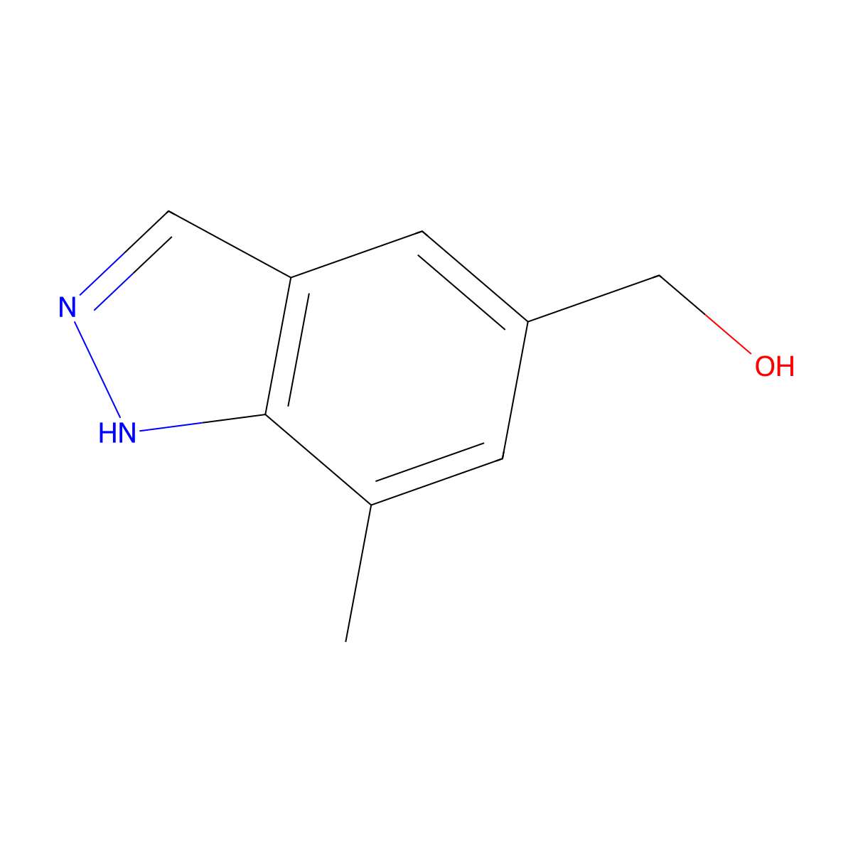 (7-Methyl-1H-indazol-5-YL)methanol molecular structure, CAS 1220040-12-9