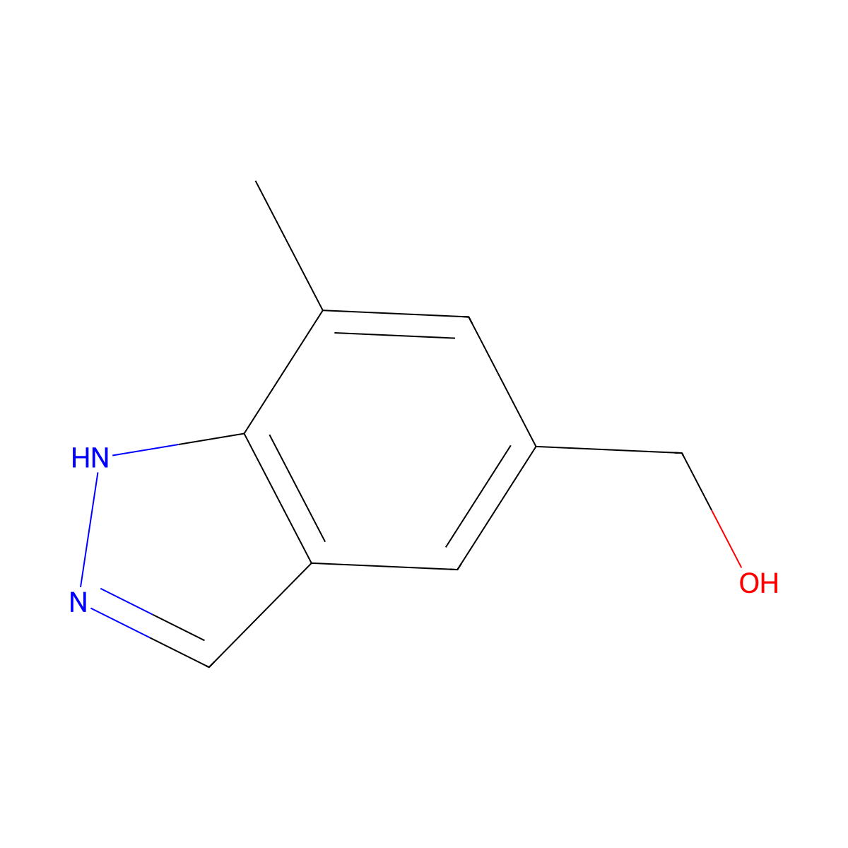(7-Methyl-1H-indazol-5-YL)methanol molecular structure, CAS 1220040-12-9