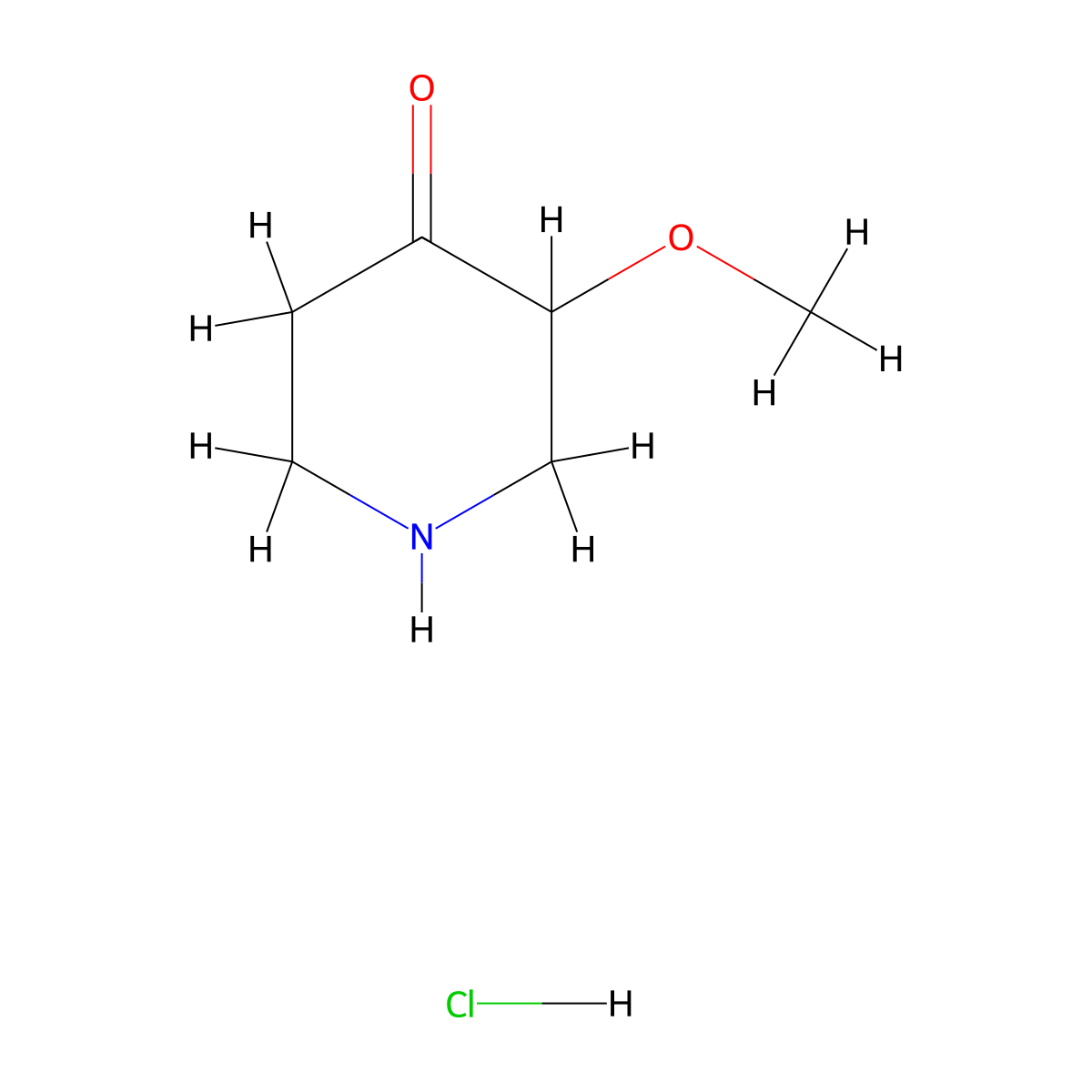 3-Methoxy-piperidin-4-one hydrochloride molecular structure, CAS 1220040-18-5