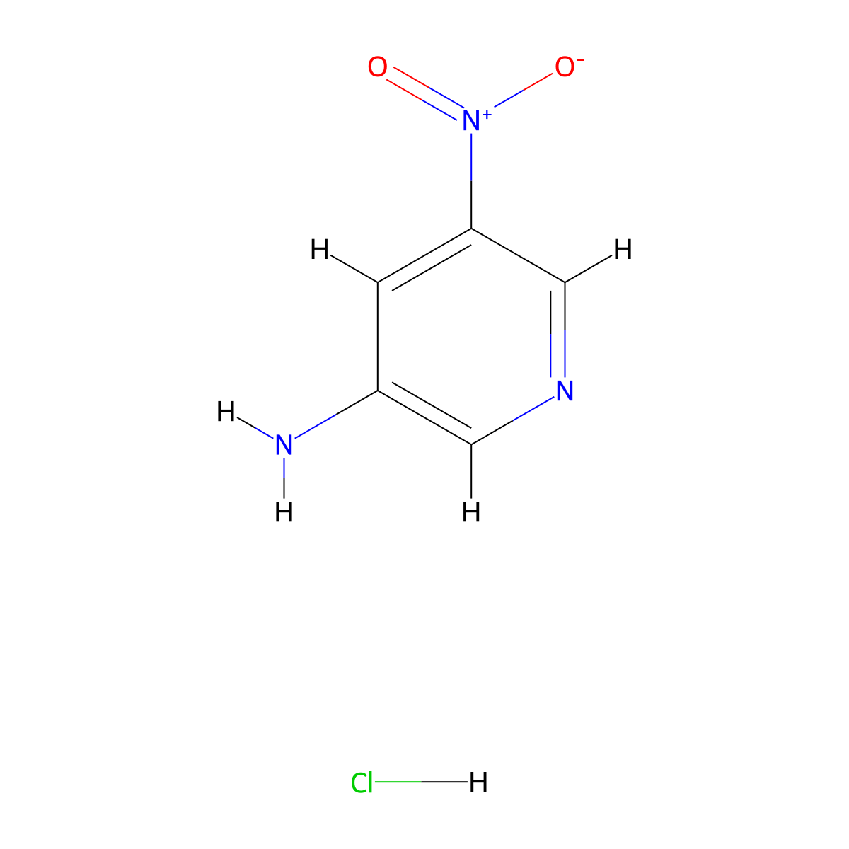 5-Nitro-pyridin-3-ylamine hydrochloride molecular structure, CAS 1220040-21-0