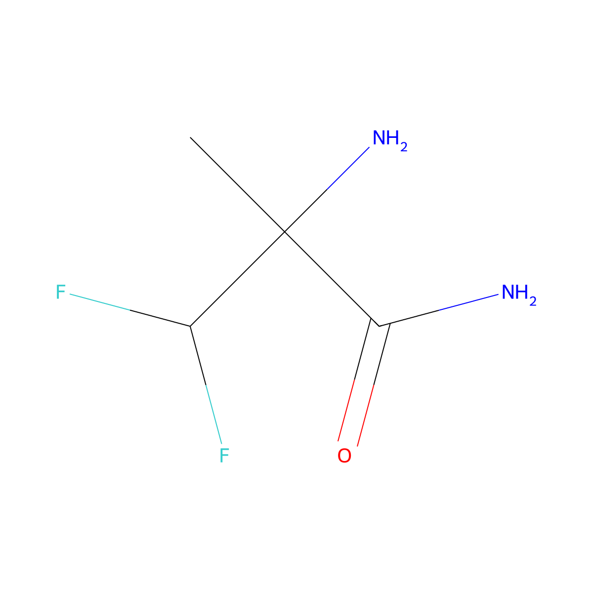 2-Amino-3,3-difluoro-2-methylpropanamide molecular structure, CAS 122008-11-1