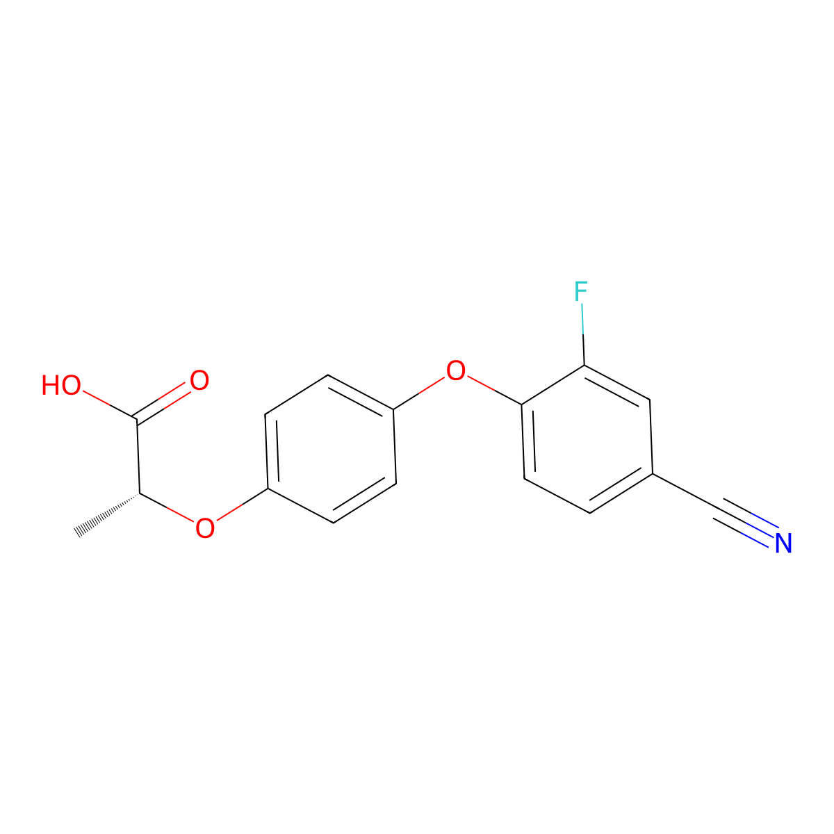 Cyhalofop molecular structure, CAS 122008-78-0