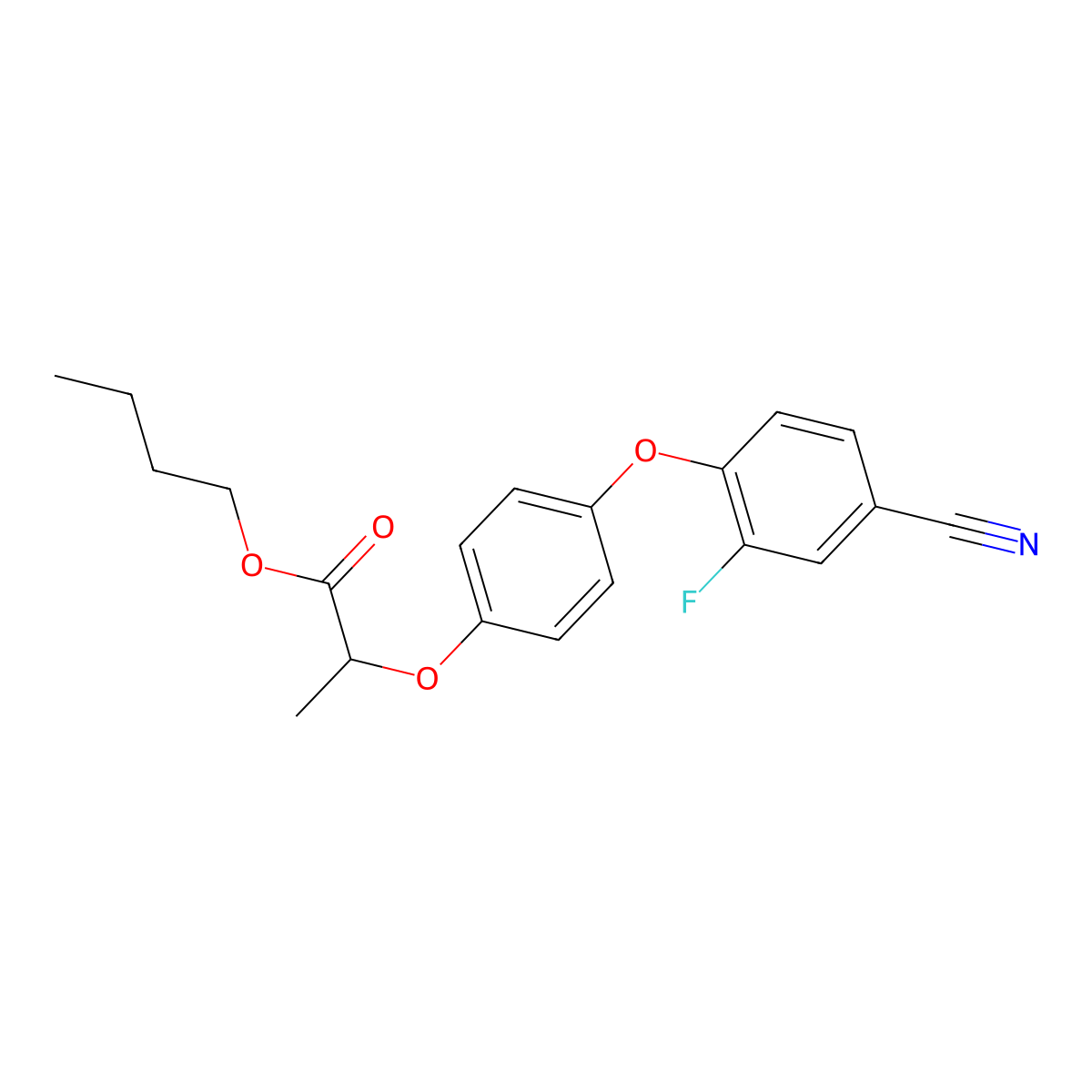 Cyhalofop-butyl molecular structure, CAS 122008-85-9