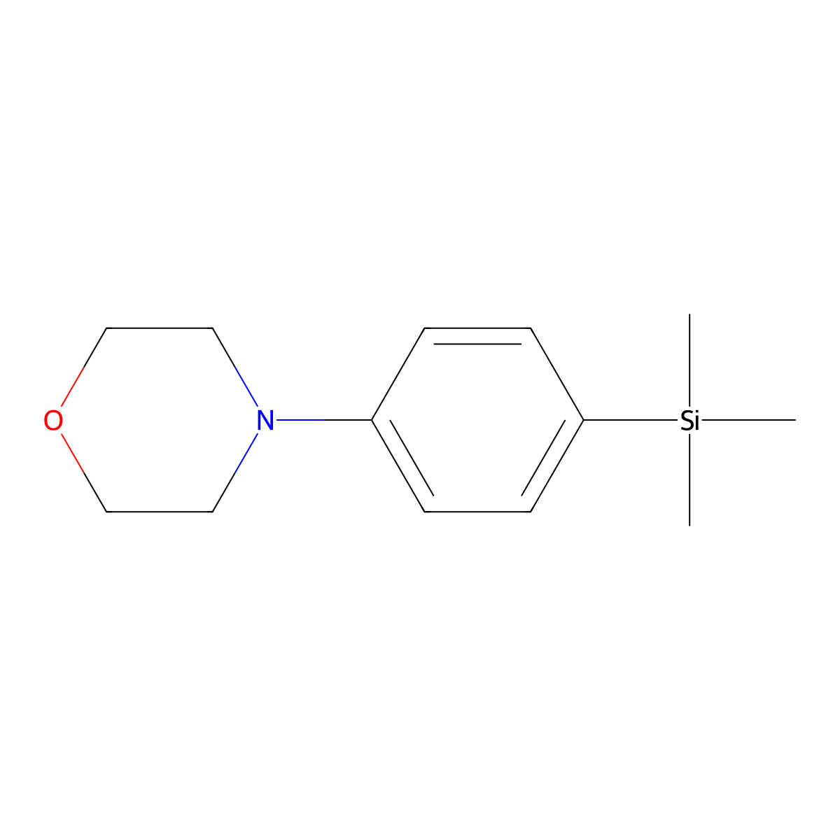 4-[4-(Trimethylsilyl)phenyl]morpholine molecular structure, CAS 1220095-37-3