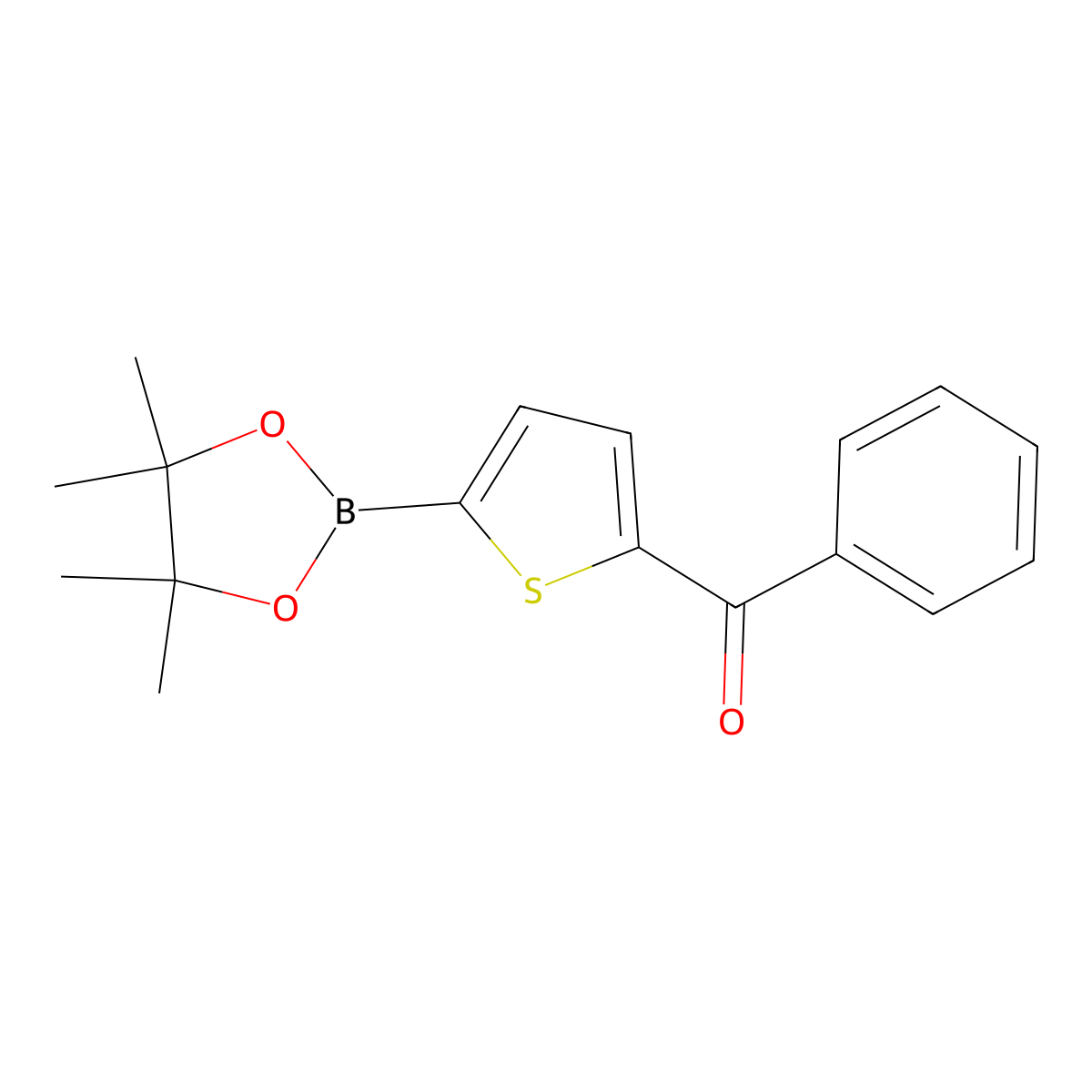 2-(5-Benzoylthiophen-2-yl)-4,4,5,5-tetramethyl-1,3,2-dioxaborolane molecular structure, CAS 1220107-42-5