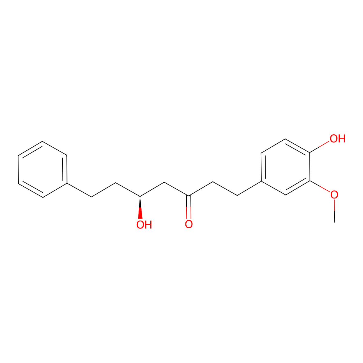 (S)-5-Hydroxy-1-(4-hydroxy-3-methoxyphenyl)-7-phenylheptan-3-one molecular structure, CAS 1220110-76-8