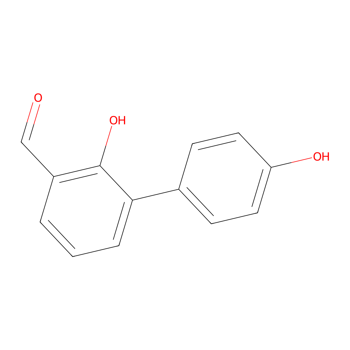 2-Formyl-6-(4-hydroxyphenyl)phenol molecular structure, CAS 1220111-46-5