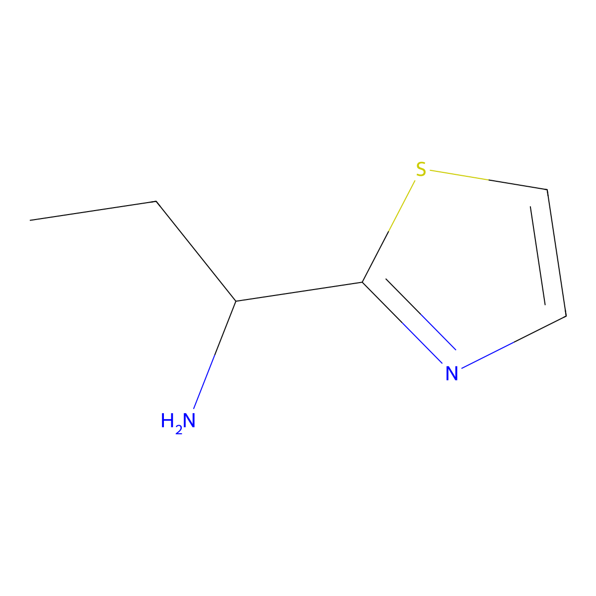 (1s)-1-(1,3-Thiazol-2-yl)propan-1-amine molecular structure, CAS 1220123-43-2
