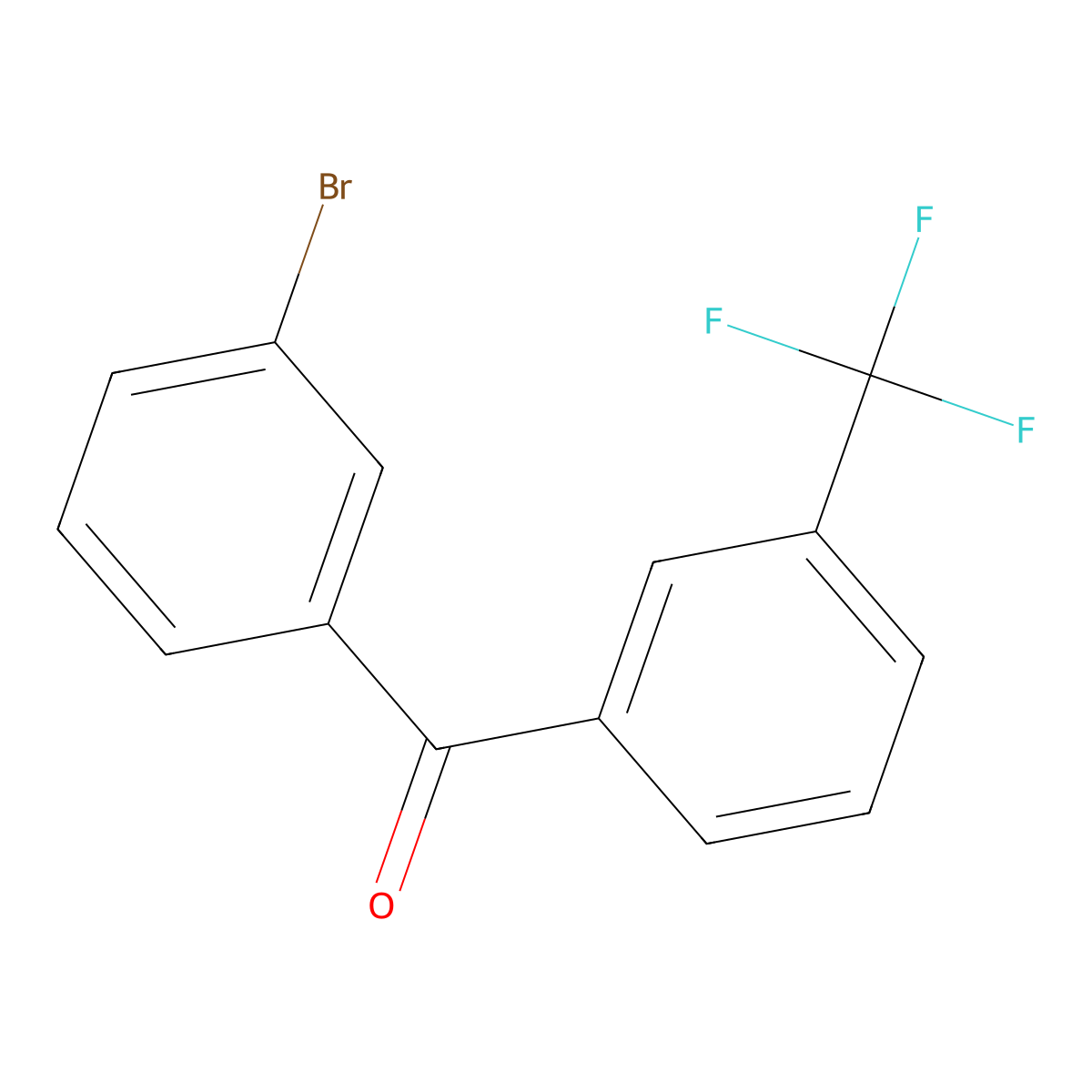 (3-Bromophenyl)[3-(trifluoromethyl)phenyl]methanone molecular structure, CAS 1220124-43-5