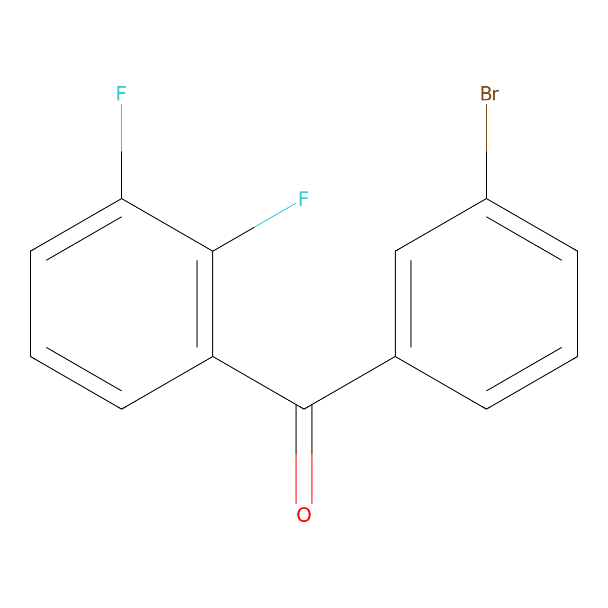 (3-Bromophenyl)(2,3-difluorophenyl)methanone molecular structure, CAS 1220124-56-0
